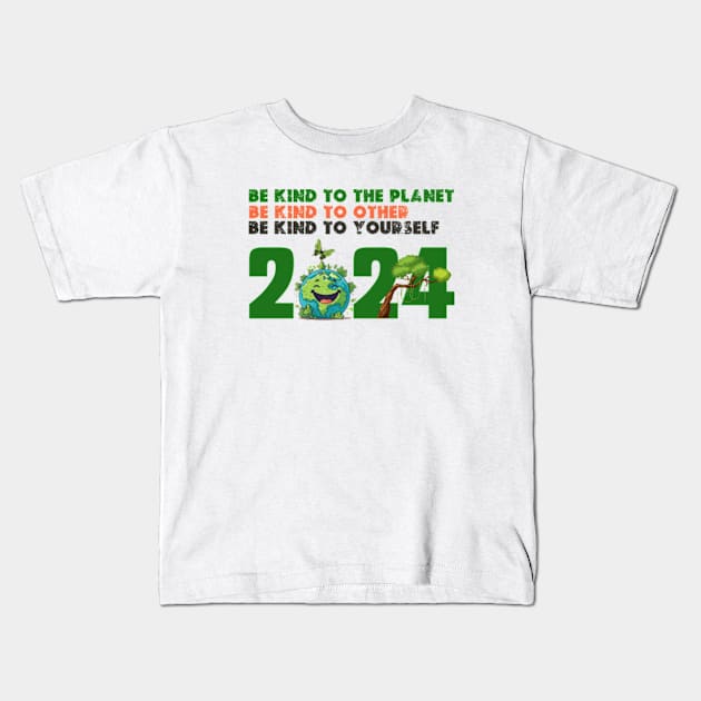 earth day gift 2024 april 22 Kids T-Shirt by graphicaesthetic ✅